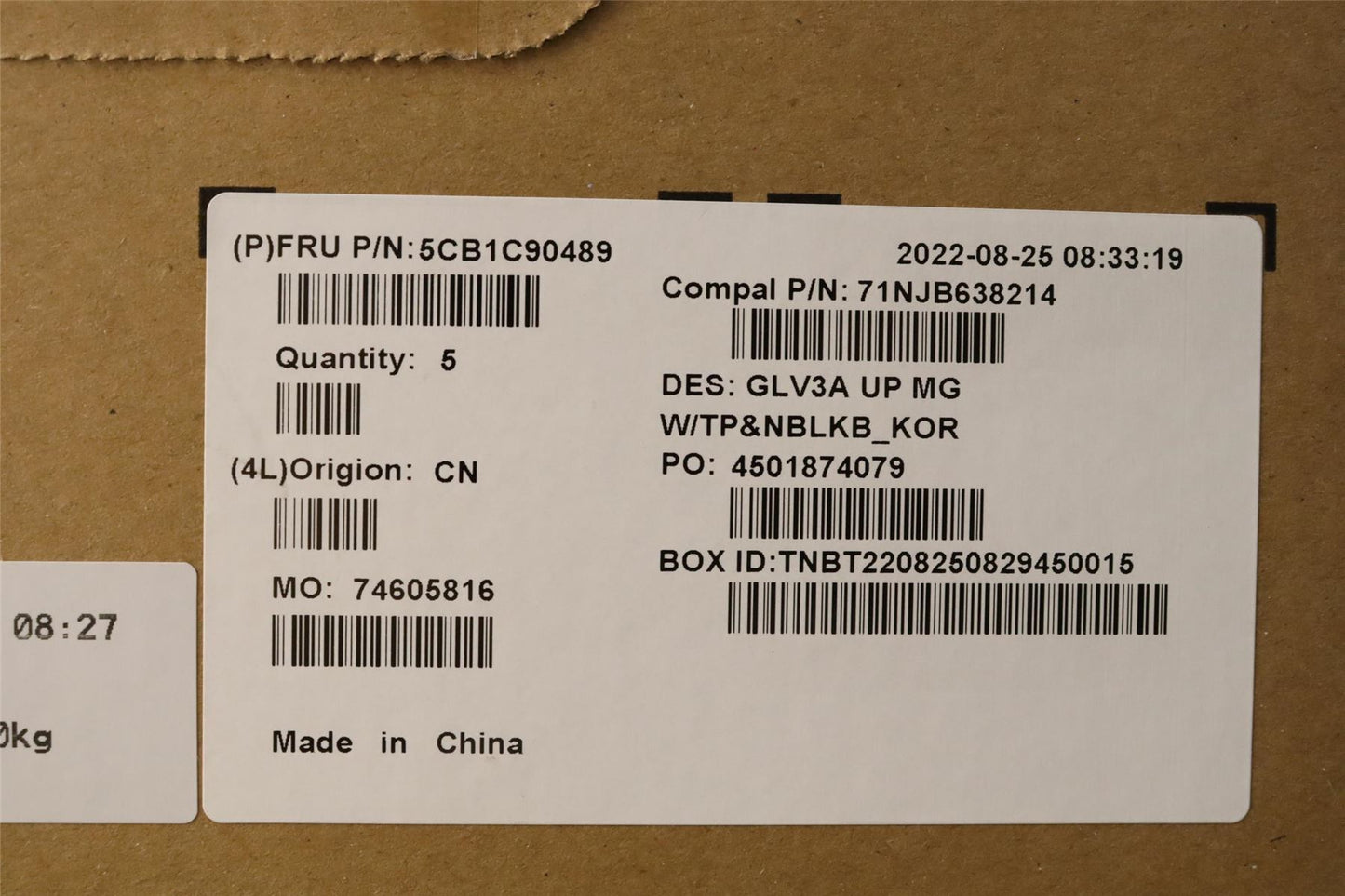 Lenovo Upper Case ASM_KOR C 21A2 MGNBL 5CB1C90489