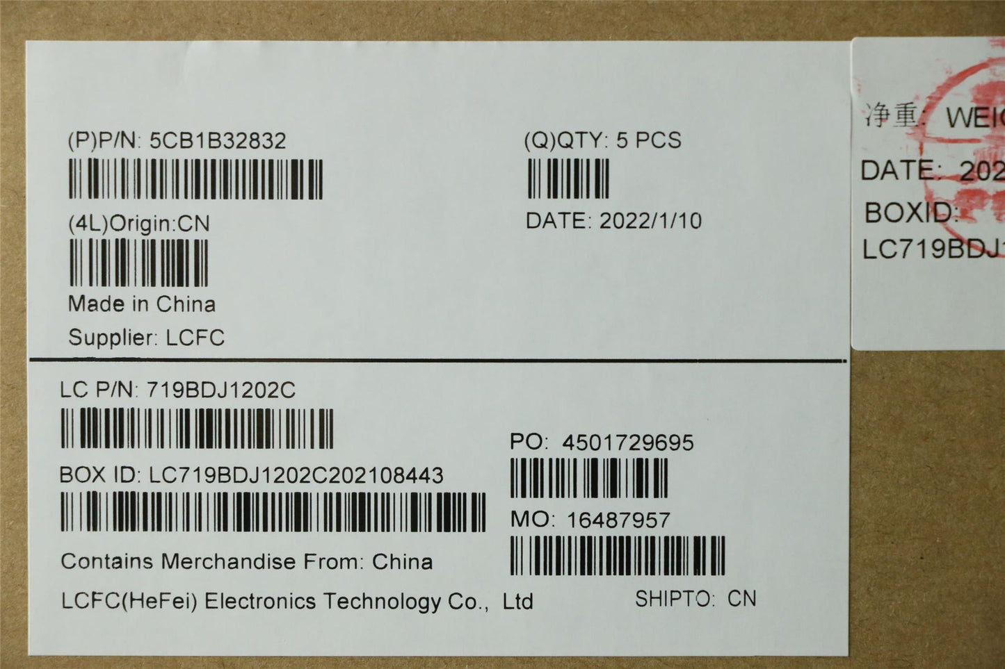 Lenovo Upper Case ASM_JPN L82H1 WH PMMA 5CB1B32832