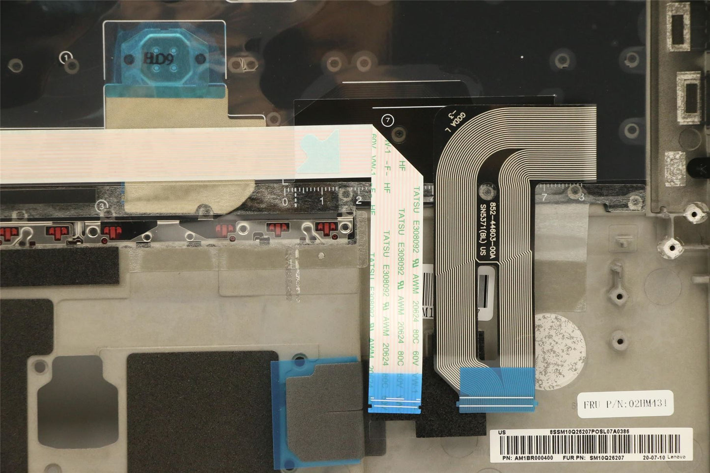 Lenovo MECH_ASM Ccov,HBW,NBLKBD,FPR,BK,LTN 02HM431