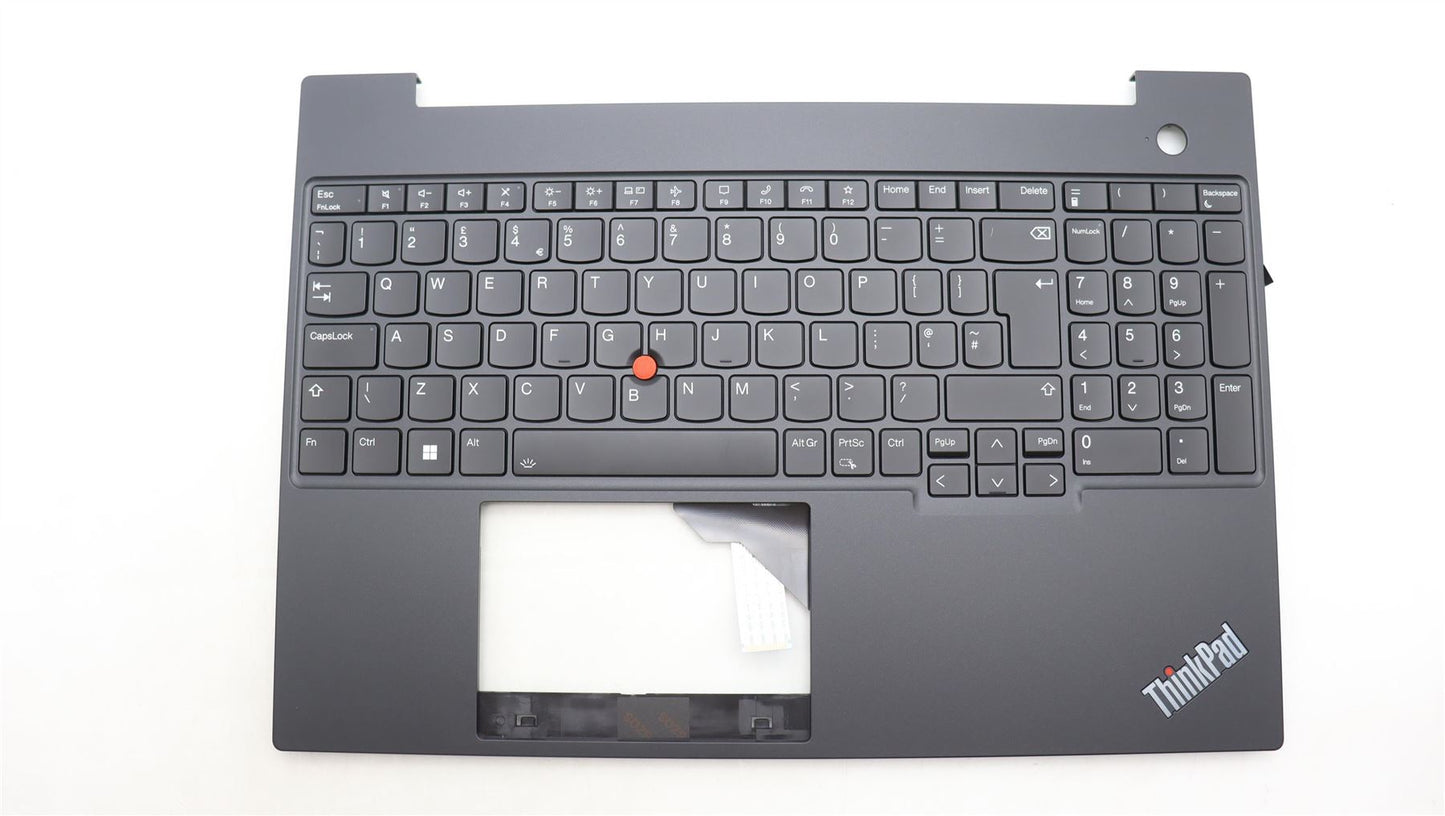 Lenovo ThinkPad E16 Gen 1 Palmrest Cover Keyboard UK Black Backlit 5M11J05729