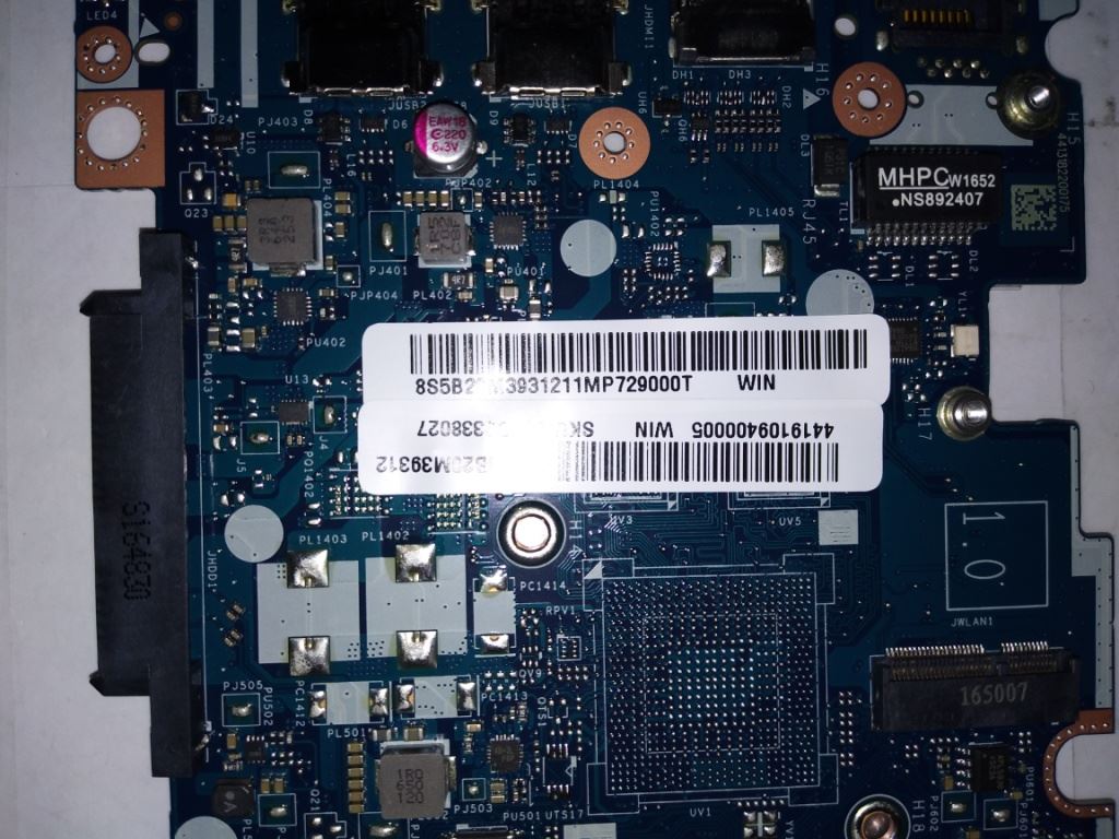 Lenovo 5B20M39312 MB C 80UV WIN I57200U UMA NBL