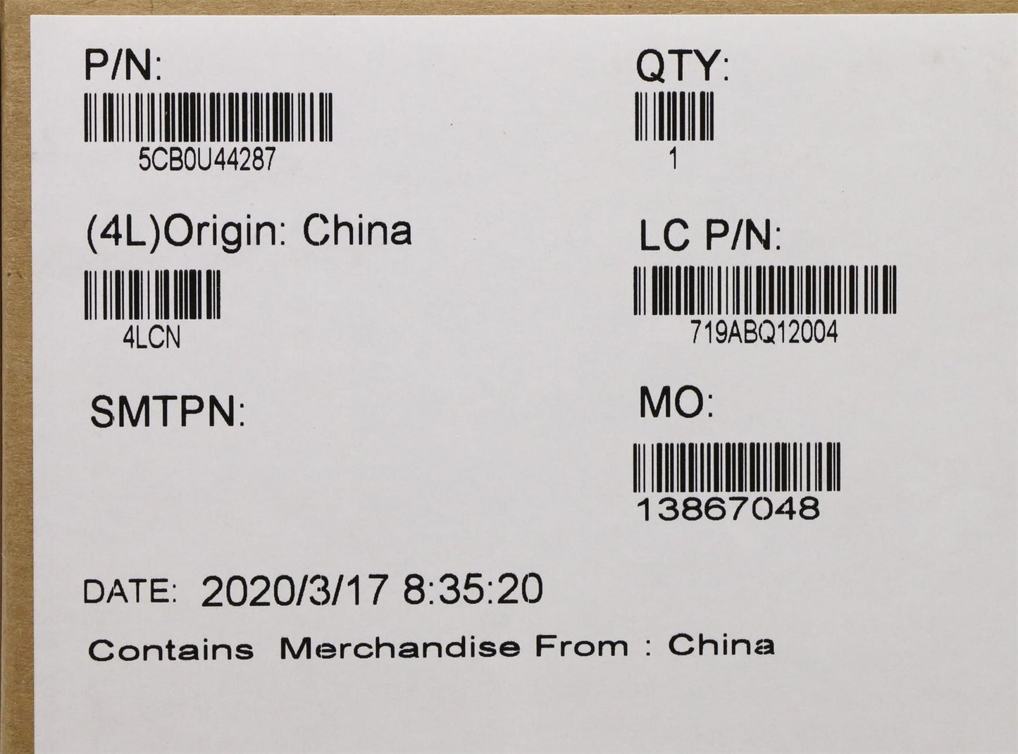 Lenovo Hinge ASSY L 81Q9 MC FHD 5CB0U44287