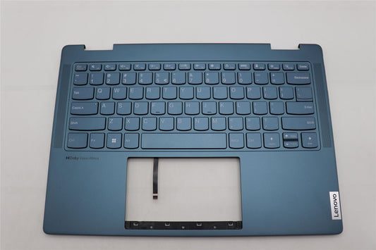 Lenovo Yoga 7 14ARP8 Keyboard Palmrest Top Cover US Euro Tidal Teal 5CB1L48338