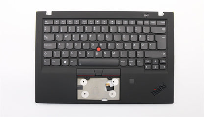 Lenovo Carbon X1 6th Keyboard Palmrest Top Cover Danish Black Backlit 01YR608