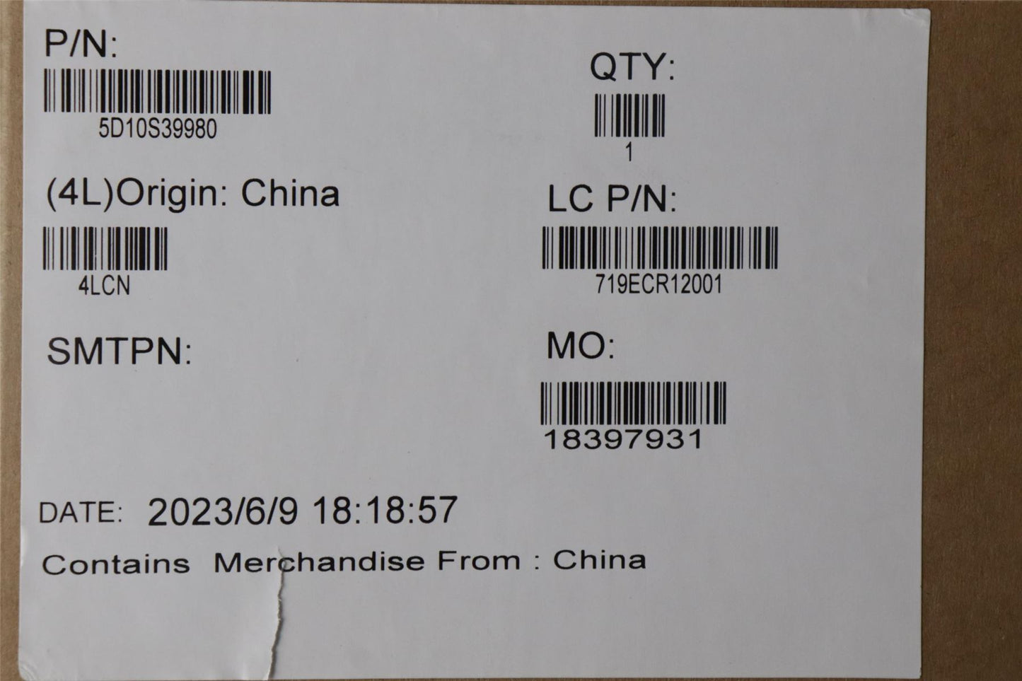 Lenovo DISPLAY LCD MODULE L 82RL 5D10S39980
