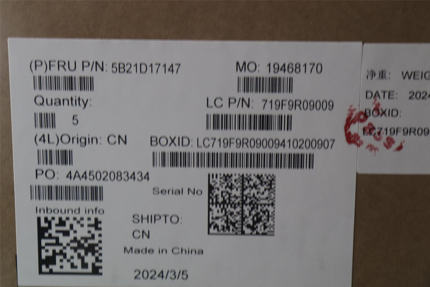 Lenovo MB Q67 NO DPK M90a Gen 5 LI 5B21D17147