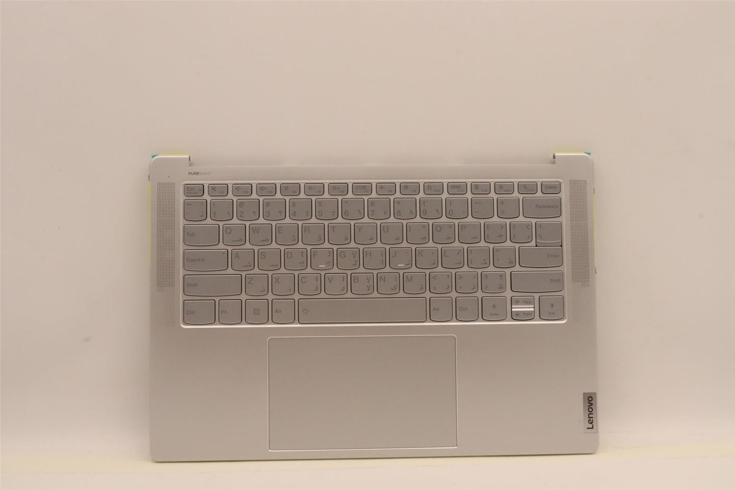 Lenovo Yoga 7 14IAH7 Palmrest Cover Touchpad Keyboard Arabic Silver 5CB1J23841
