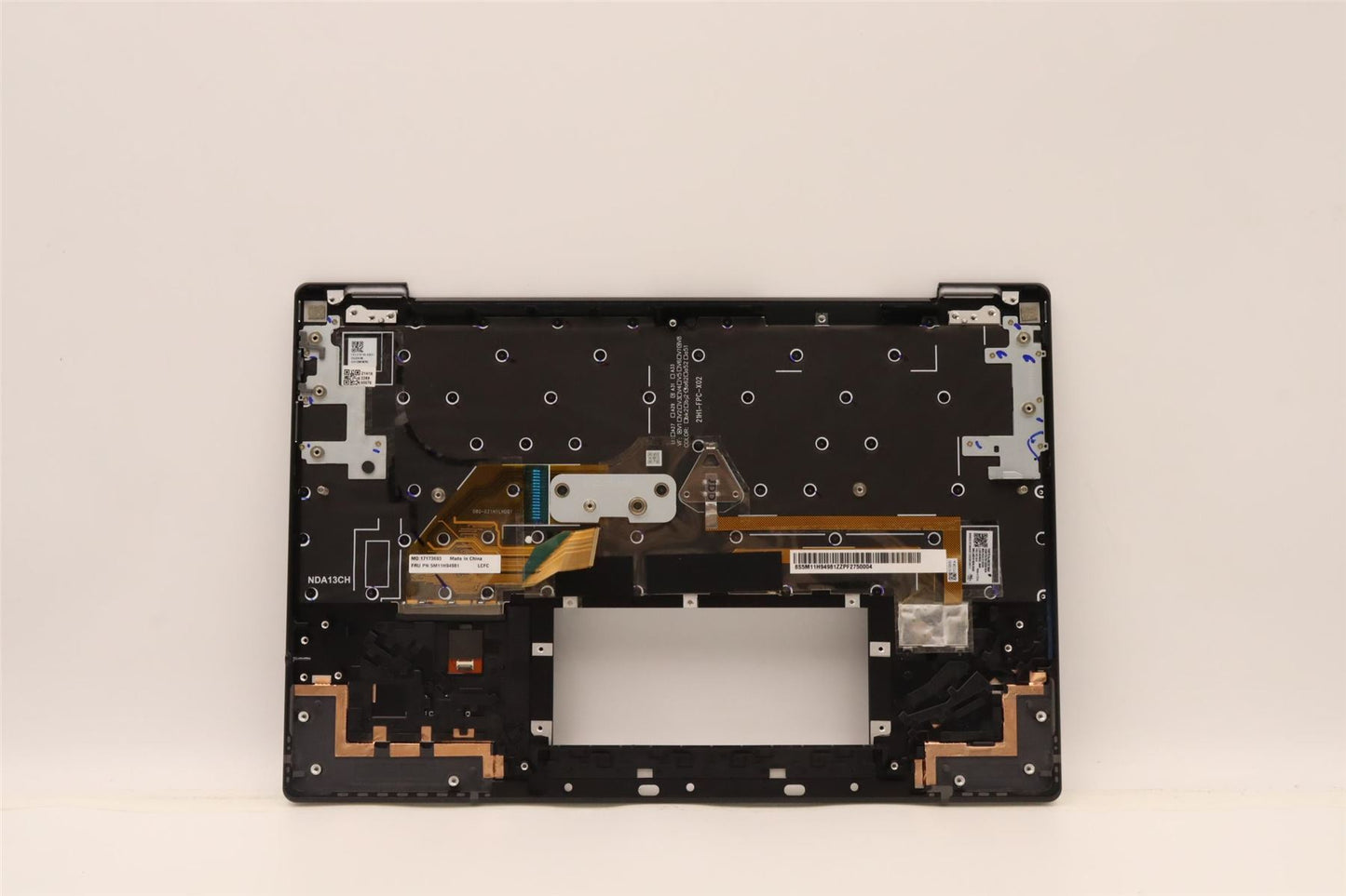 Lenovo ThinkPad Z13 Gen 1 Keyboard Palmrest Top Cover Nordic Black 5M11H94981
