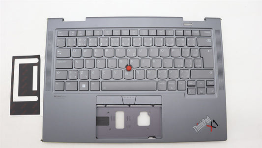 Lenovo ThinkPad X1 7th Gen Keyboard Palmrest Top Cover Storm Grey 5M11H45796