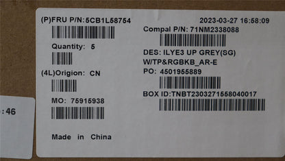 Lenovo Slim 5 16IRH8 Palmrest Cover Touchpad Keyboard Arabic Backlit 5CB1L58754