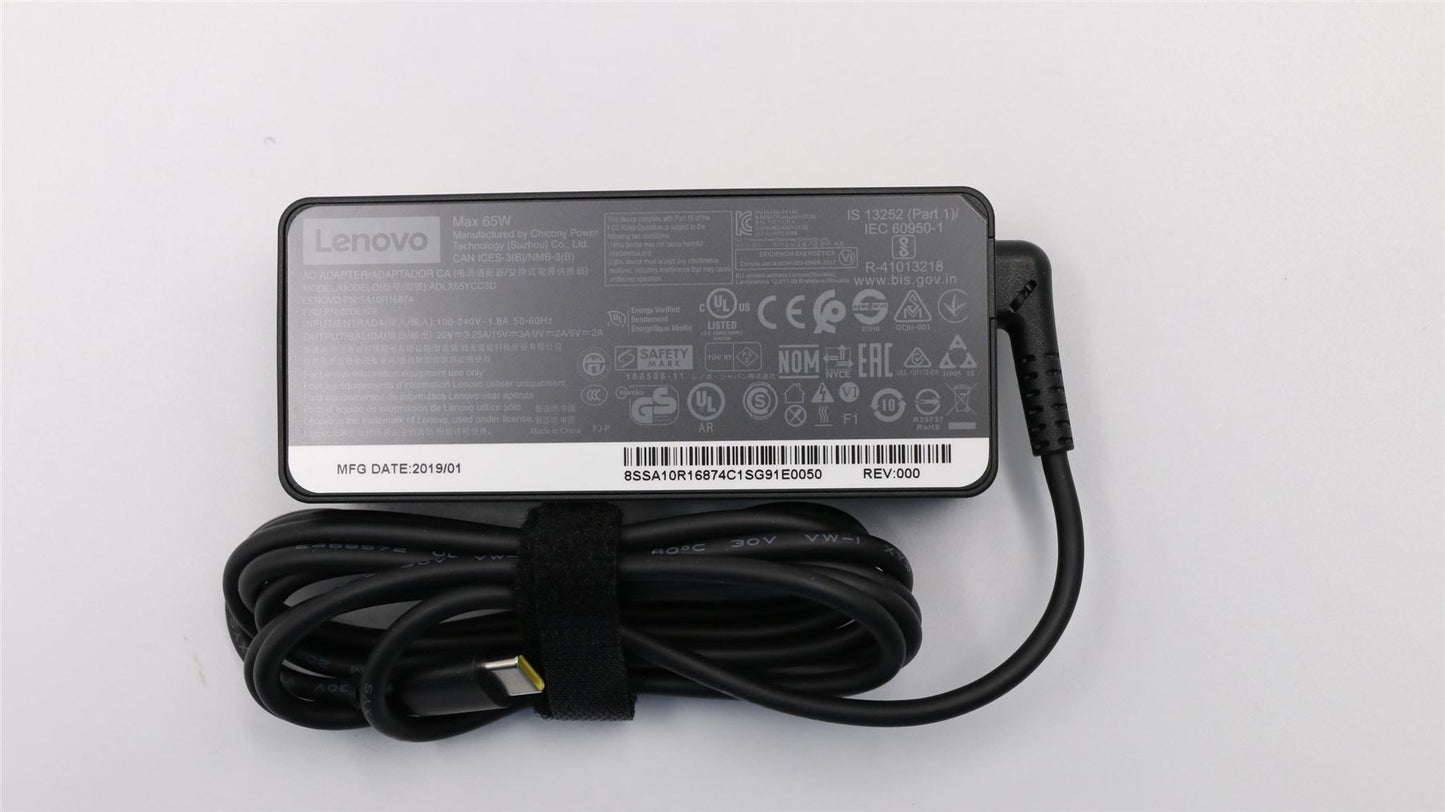 Lenovo ThinkPad T14s 4 P14s 4 P16s 2 X12 1 AC Charger Adapter Power 65W 02DL128