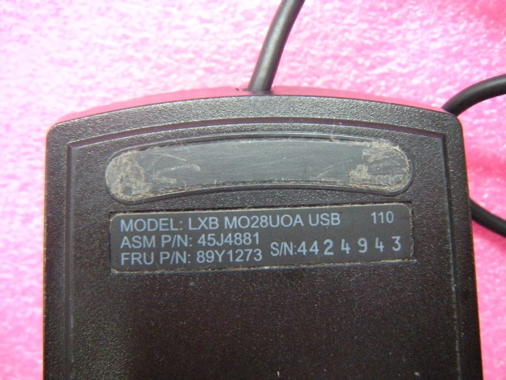 Lenovo Optical wheel mouse, USB, 400 DPI 89Y1273