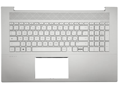 Genuine HP Envy 17-CG Palmrest Cover Keyboard Italian Silver Backlit L87983-061