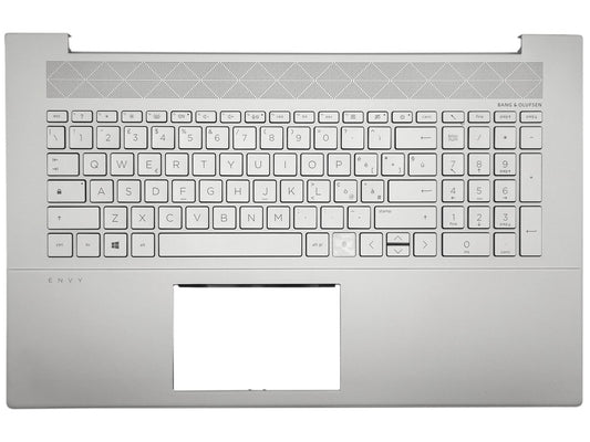 Genuine HP Envy 17-CG Palmrest Cover Keyboard Italian Silver Backlit L87983-061