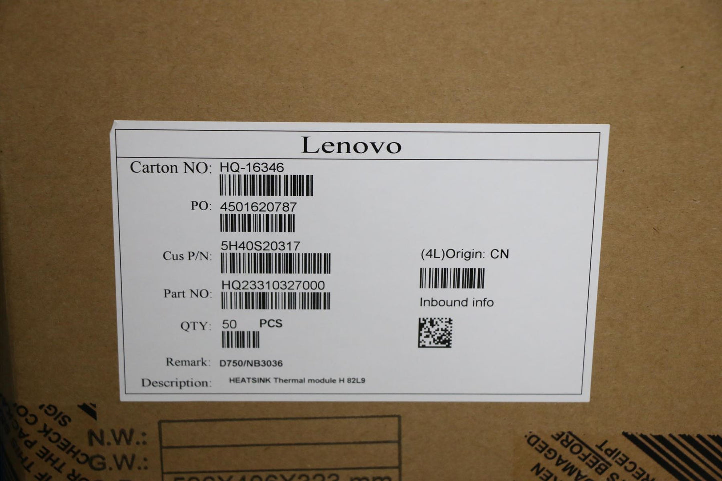 Lenovo Thermal module H 82L9 5H40S20317