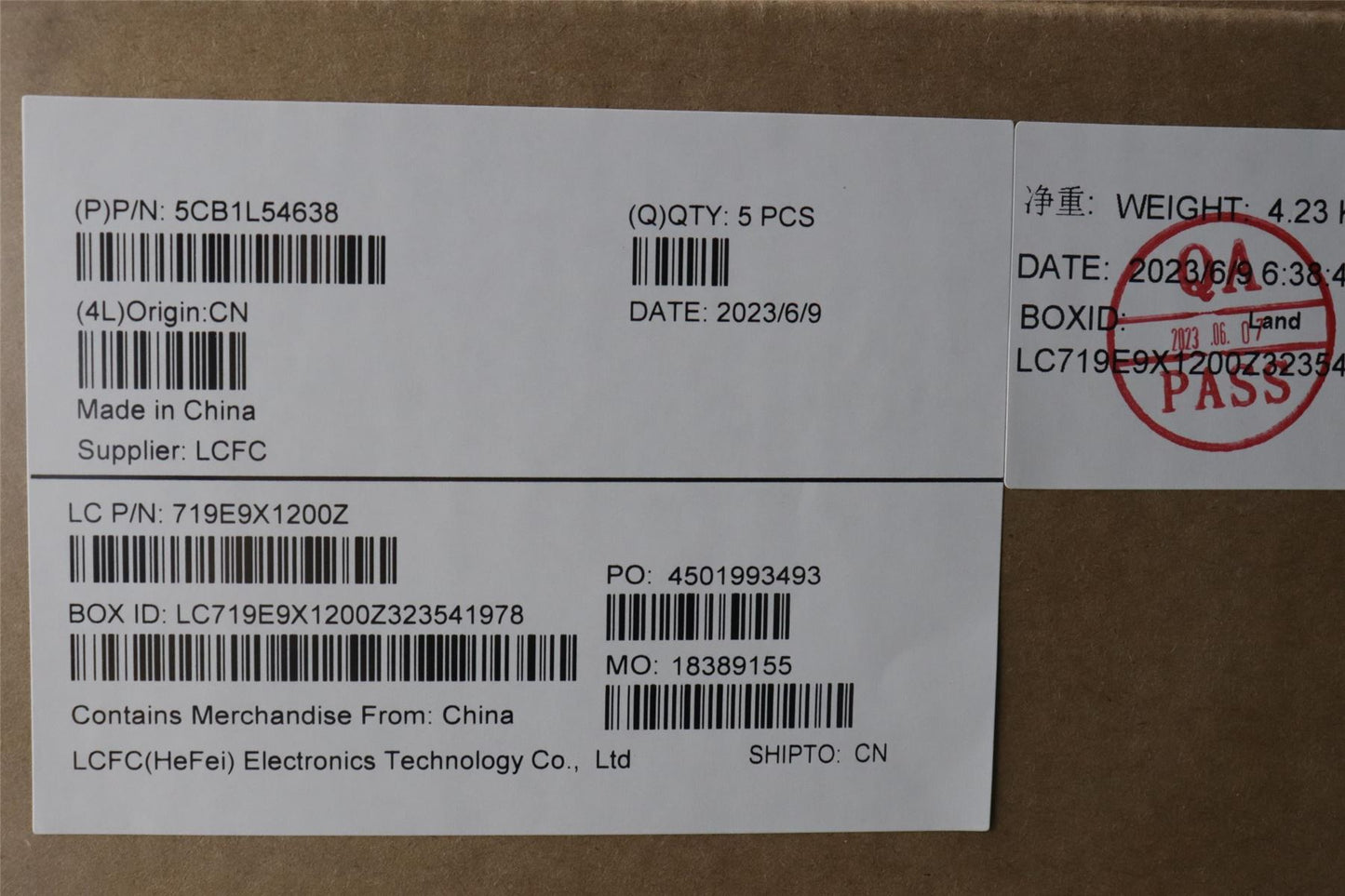 Lenovo Upper Case ASM_POR L82WM OG RGB 5CB1L54638