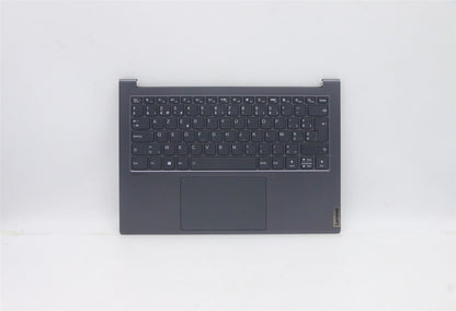 Lenovo Yoga 7 14ITL5 Palmrest Cover Touchpad Keyboard Belgian Grey 5CB0Z97202