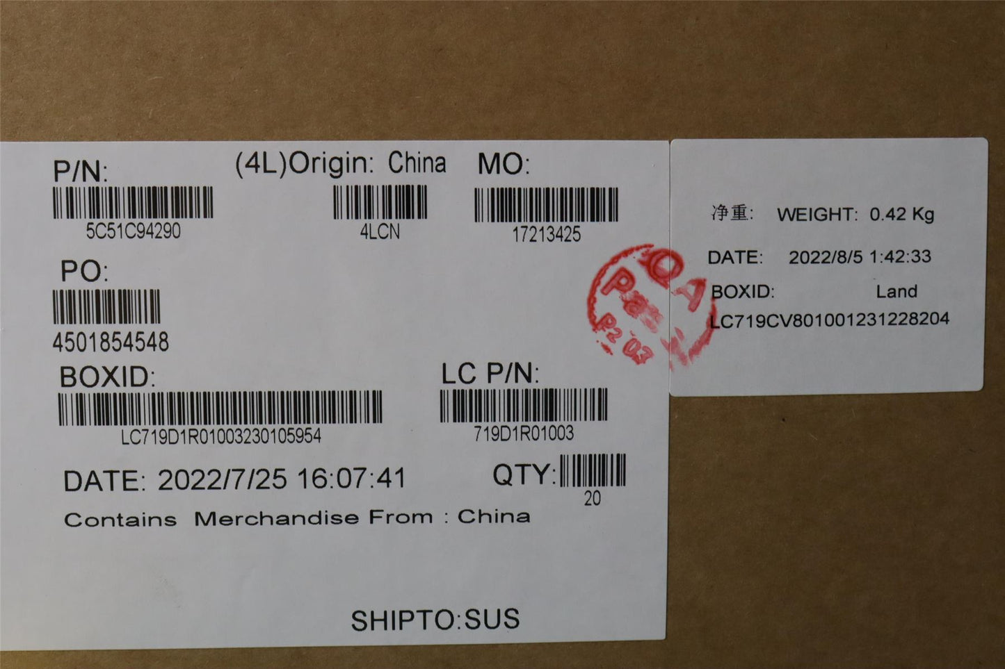 Lenovo PCBA SMALL/B NSD961 JX3B0 PMIC/B 5C51C94290