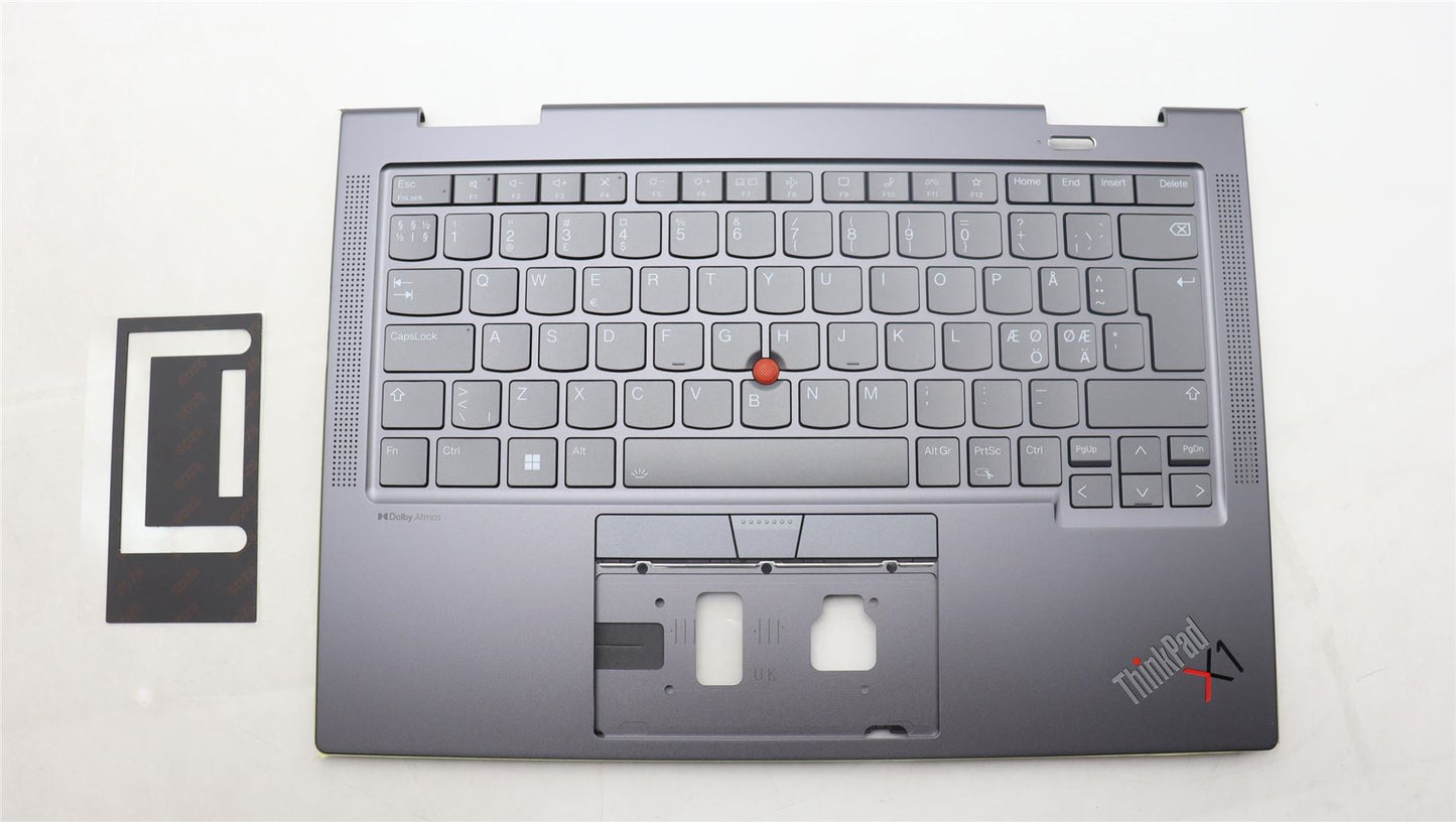 Lenovo Yoga X1 8th Gen Palmrest Touchpad Cover Keyboard Nordic Grey 5M11H62311