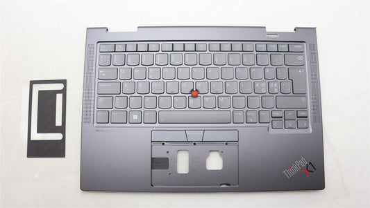 Lenovo Yoga X1 8th Gen Palmrest Touchpad Cover Keyboard Nordic Grey 5M11H62311