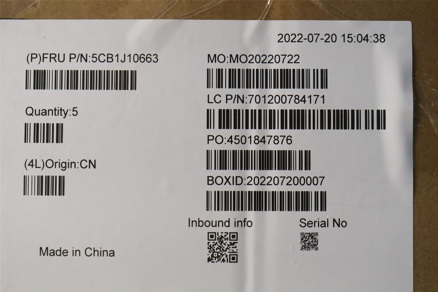 Lenovo COVER Upper Case ASM_THAI WT 82TQ BL SG 5CB1J10663