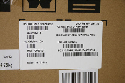 Lenovo Legion 7-15IMH05 7-15IMHg05 Palmrest Touchpad Cover Keyboard 5CB0Z20998