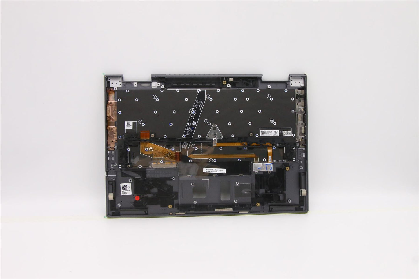 Lenovo Yoga X1 6th Keyboard Palmrest Top Cover Portuguese Grey 5M11C40970
