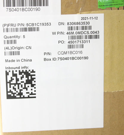 Lenovo Upper Case ASM_US W 82HU NFNB PG 5CB1C19353