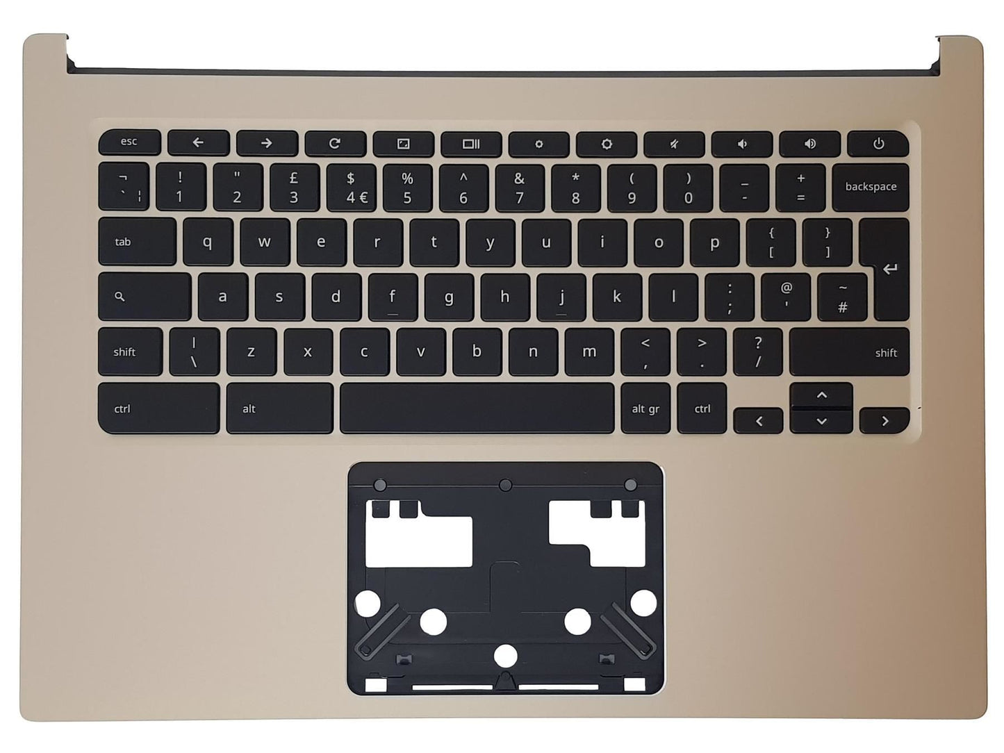 Acer Chromebook CB514-1HT Palmrest Cover Keyboard UK Black Backlit 6B.HGRN7.009