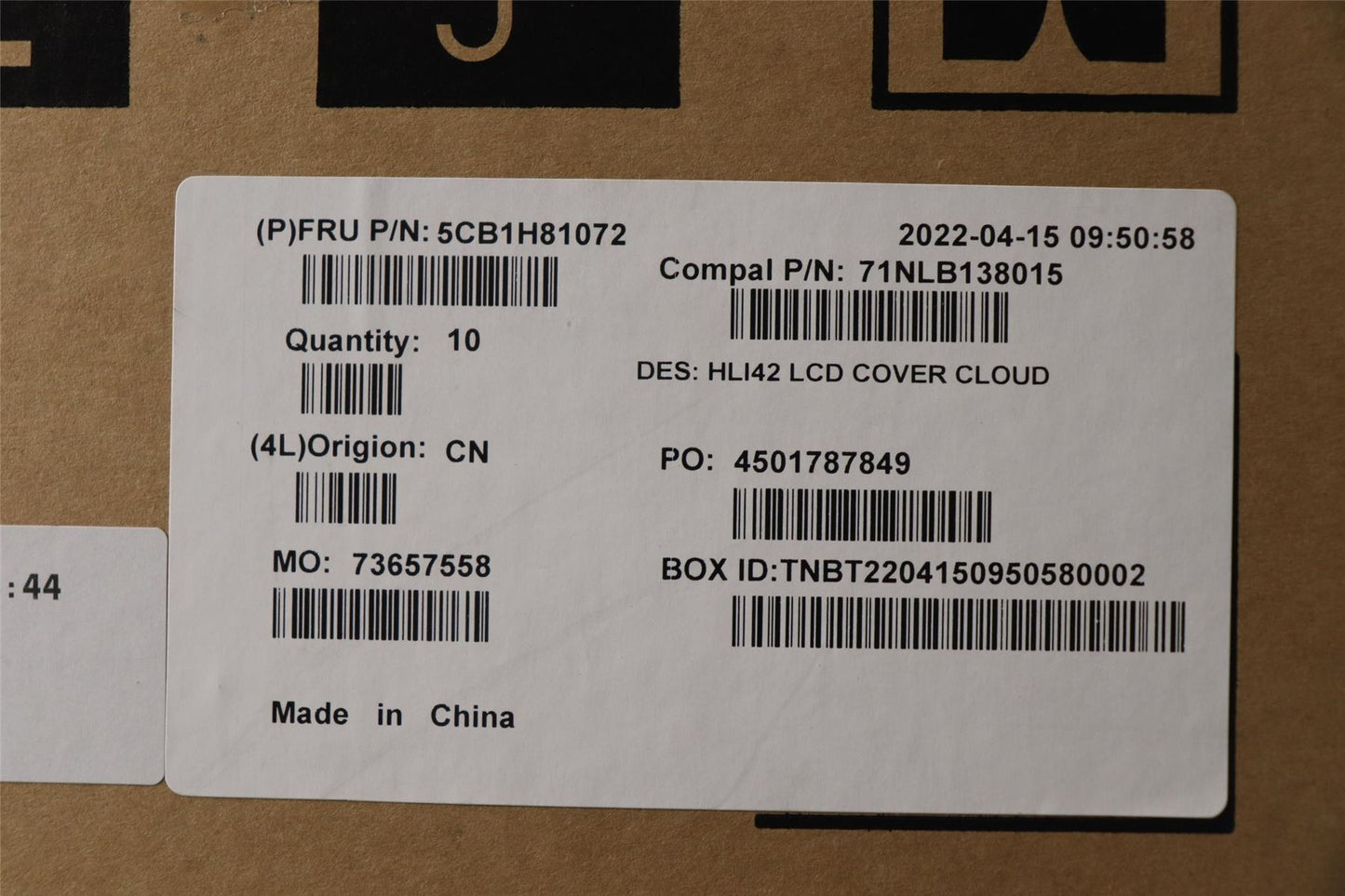 Lenovo Pro 5 Pro 14IAP7 5 Pro 14ARH7 LCD Cover Rear Back Housing Grey 5CB1H81072