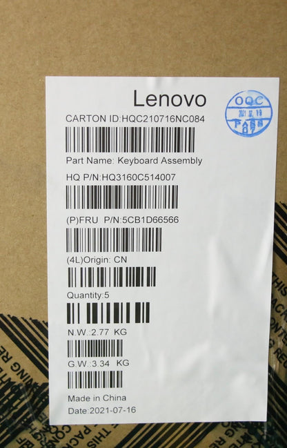 Lenovo Upper Case ASM_KOR_H20WJ SG 5CB1D66566