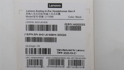 Lenovo L_Analog Headphone Gen II 5H31J81839