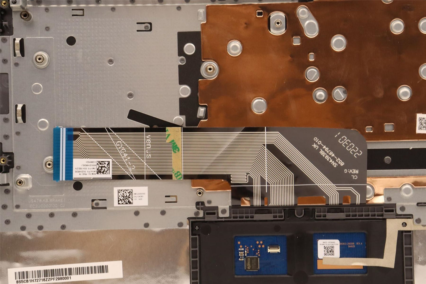 Lenovo IdeaPad 3 14ABA7 Palmrest Cover Touchpad Keyboard French 5CB1H72716