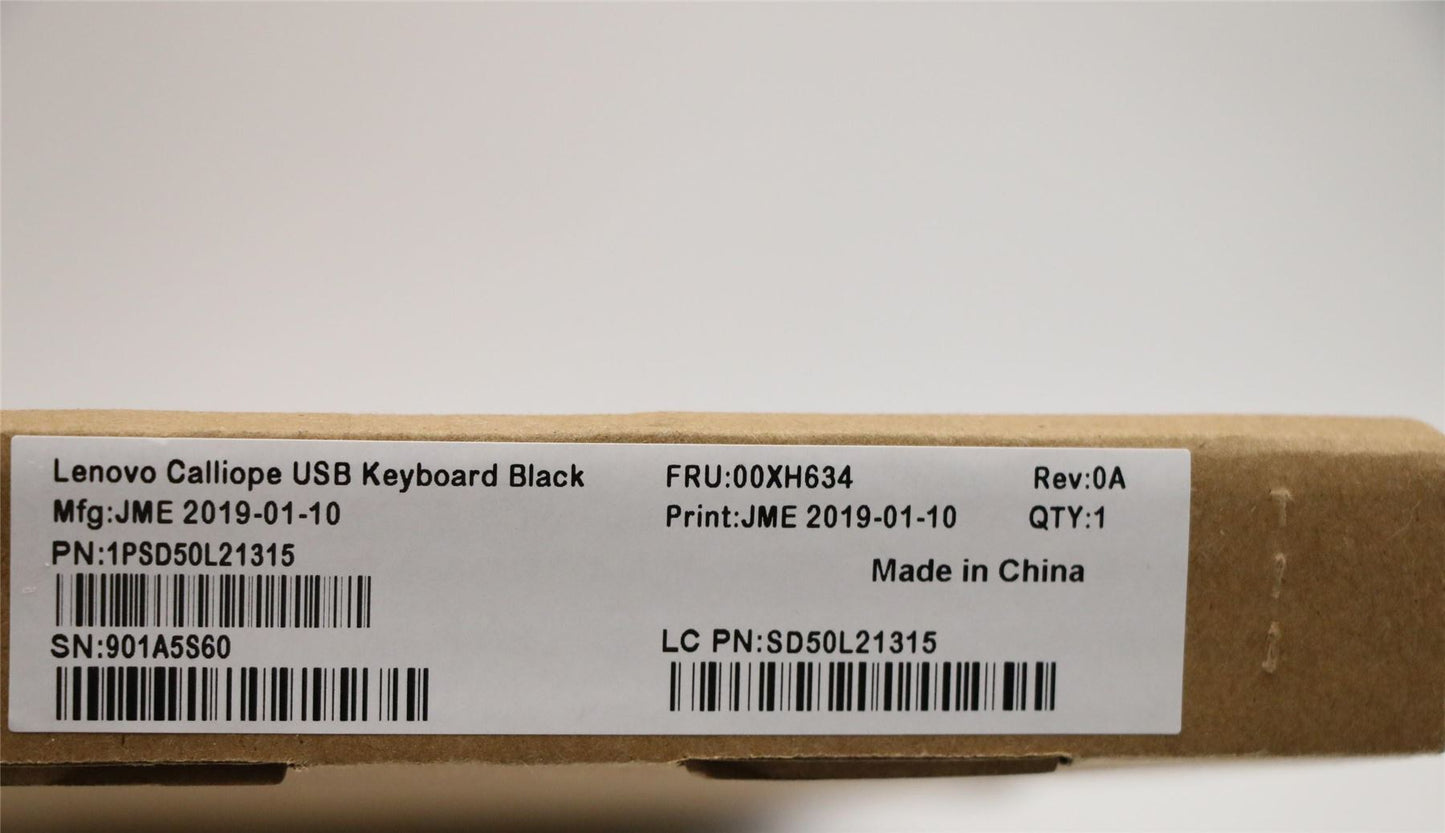 Lenovo ThinkStation P510 P910 P720 P920 P520 USB Wired Keyboard Black 00XH634