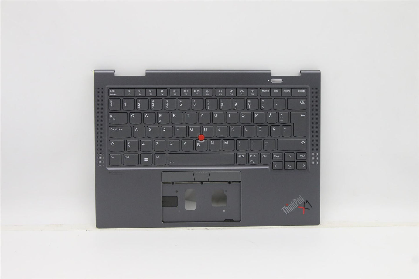 Lenovo Yoga X1 6th Keyboard Palmrest Top Cover Swedish Finnish Grey 5M11C40973