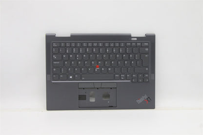 Lenovo Yoga X1 6th Keyboard Palmrest Top Cover Swedish Finnish Grey 5M11C40973