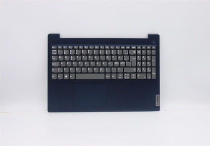 Lenovo IdeaPad 3-15ARE05 Palmrest Cover Touchpad Keyboard Nordic Blue 5CB0X57555