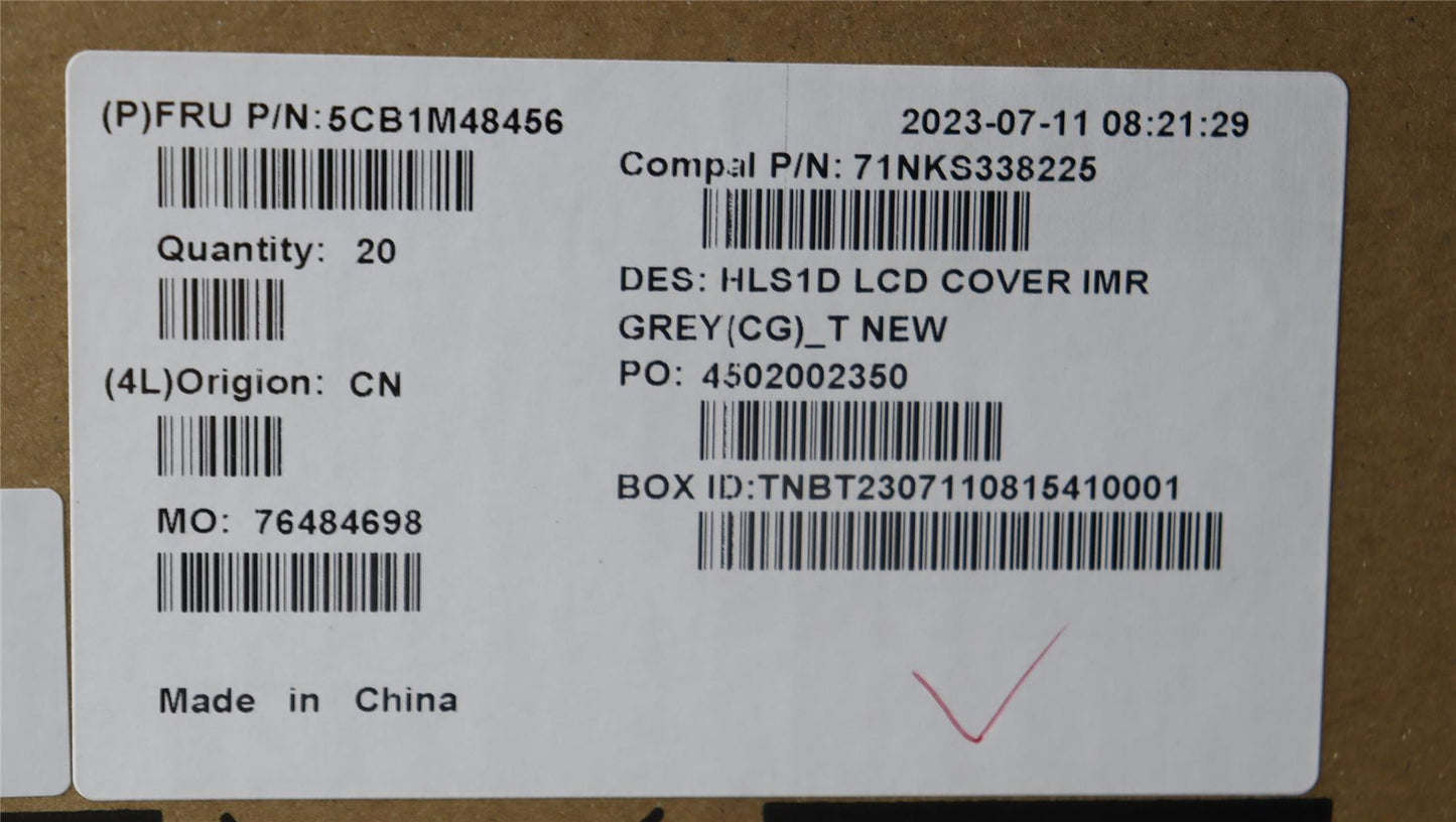 Lenovo IdeaPad 1 15AMN7 LCD Cover Rear Back Housing Grey 5CB1K20699