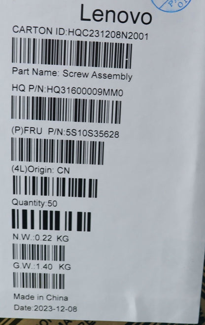 Lenovo SCREW Screw Pack H 83E2 5S10S35628