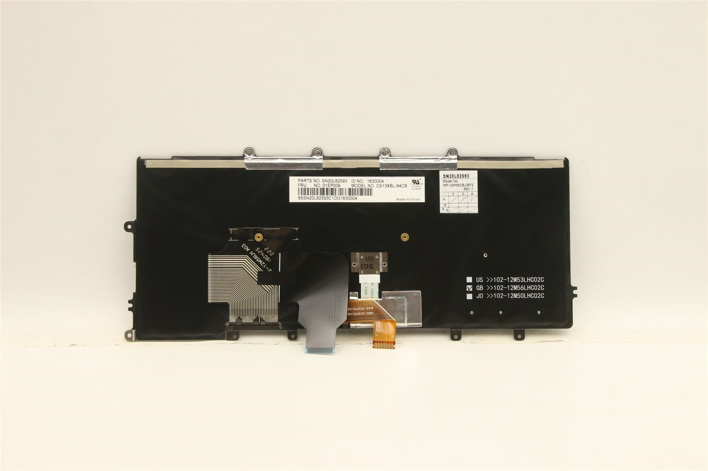 Lenovo ThinkPad X270 A275 Keyboard Slovakian Black Backlit 01EP009