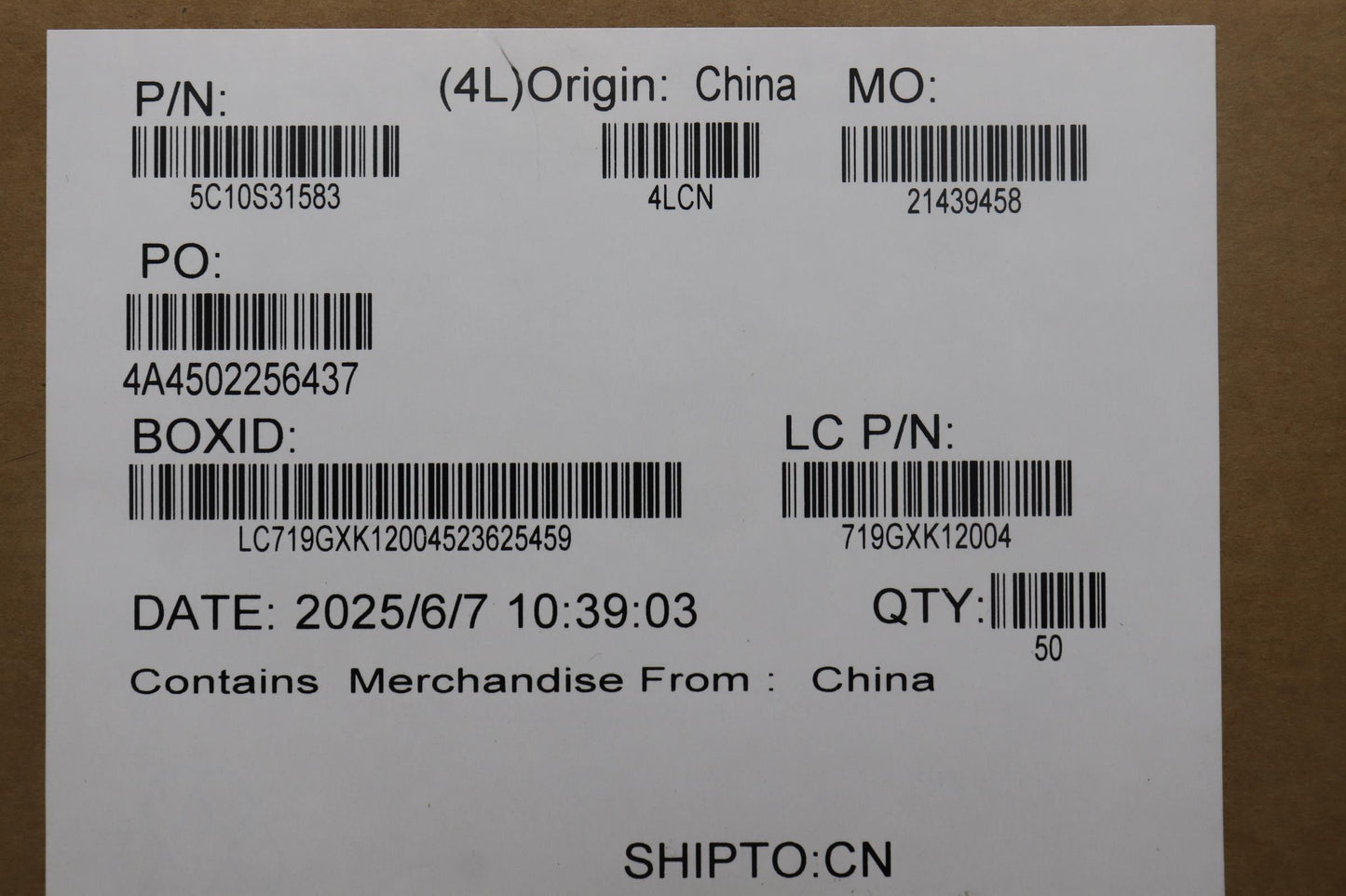 Lenovo Board L83EY UPPER USB Cable 5C10S31583