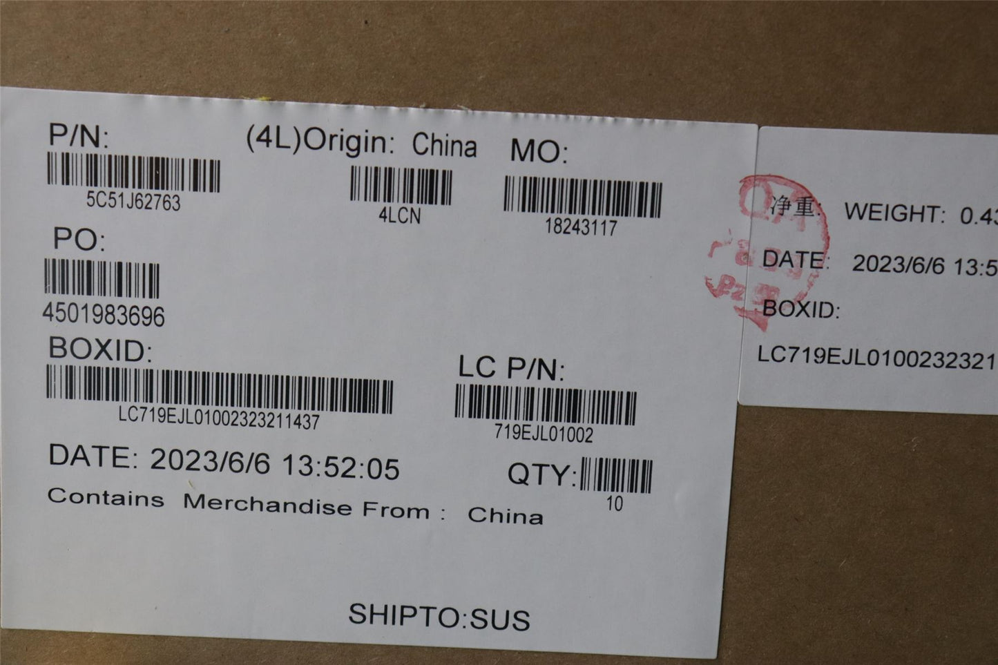 Lenovo PCBA IO/B KE452 NFP 5C51J62763