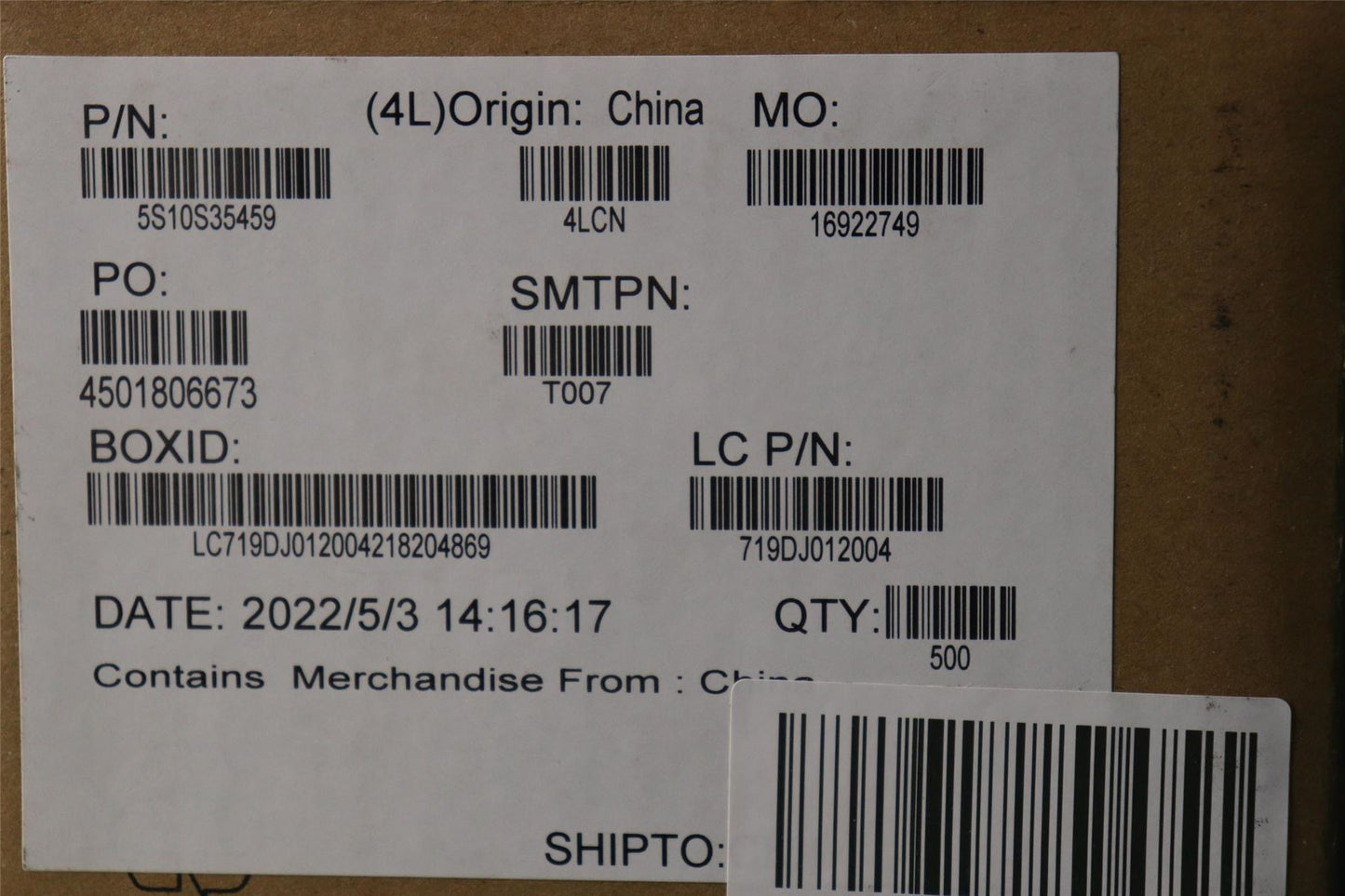 Lenovo SCREW Screw L82TK M2.5X4.5OD4.5 T0.5 5S10S35459
