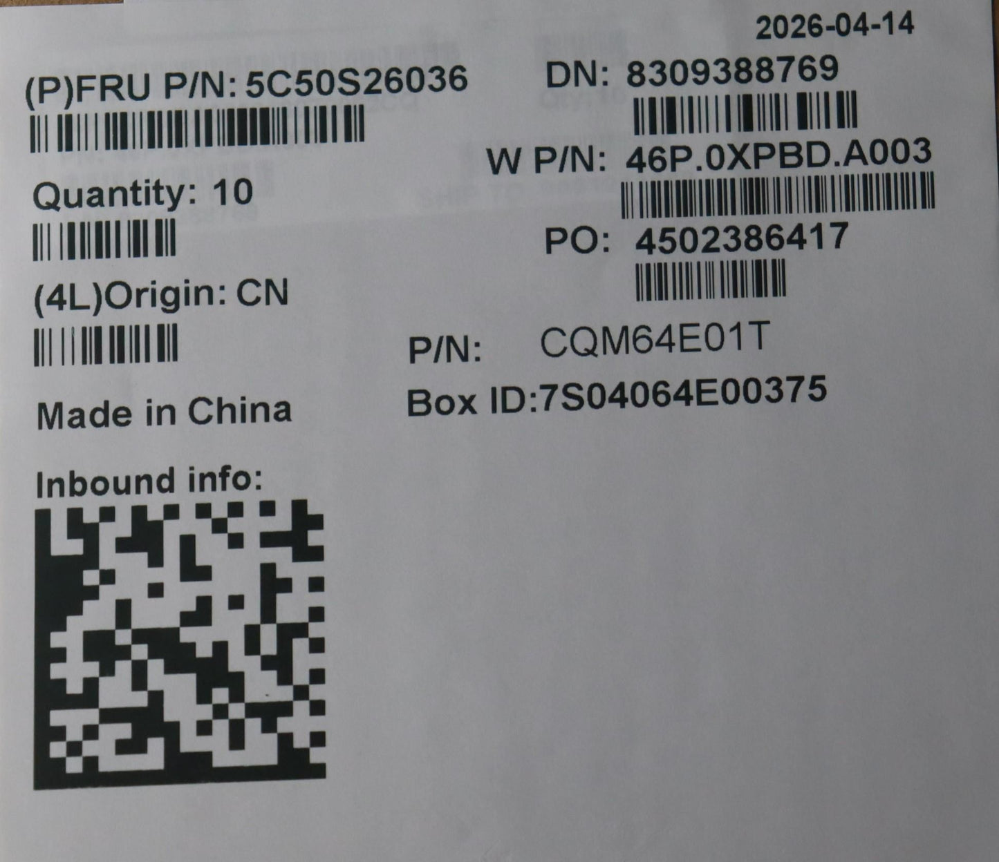 Lenovo CARDPOP W83RL PMIC BD OLED Microphone LED Board 5C50S26036