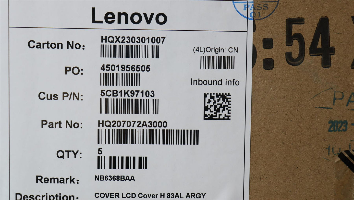 Lenovo LCD Cover H 83AL ARGY 5CB1K97103