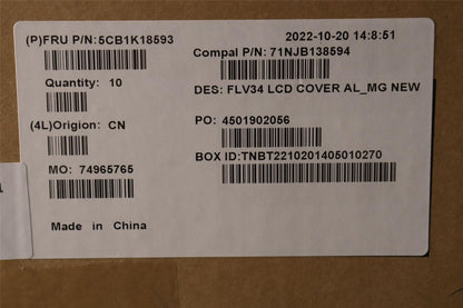 Lenovo ThinkBook 14 G2 ITL 14 G2 ARE LCD Cover Rear Back Housing Grey 5CB1B02549