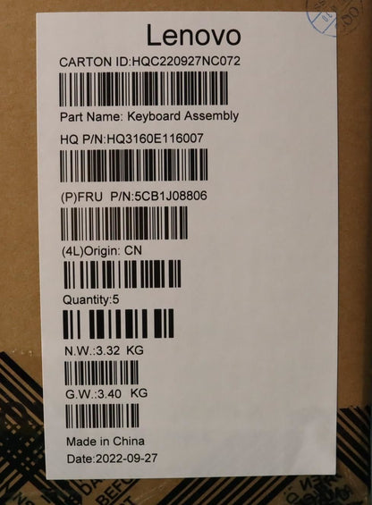 Lenovo IdeaPad 5 16ARH7 Palmrest Cover Touchpad Keyboard Switzerland 5CB1J08806