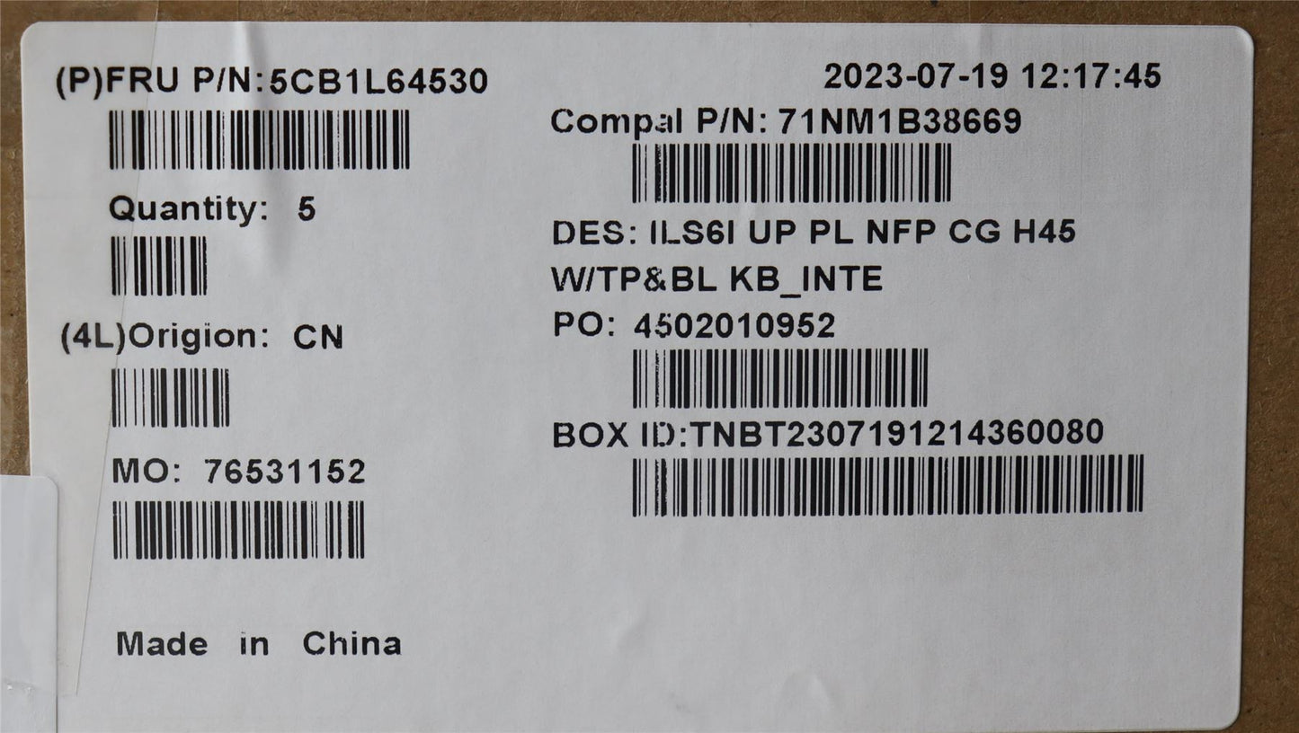 Lenovo IdeaPad 5 16IRL8 5 16IAH8 Palmrest Cover Touchpad Keyboard 5CB1L64530