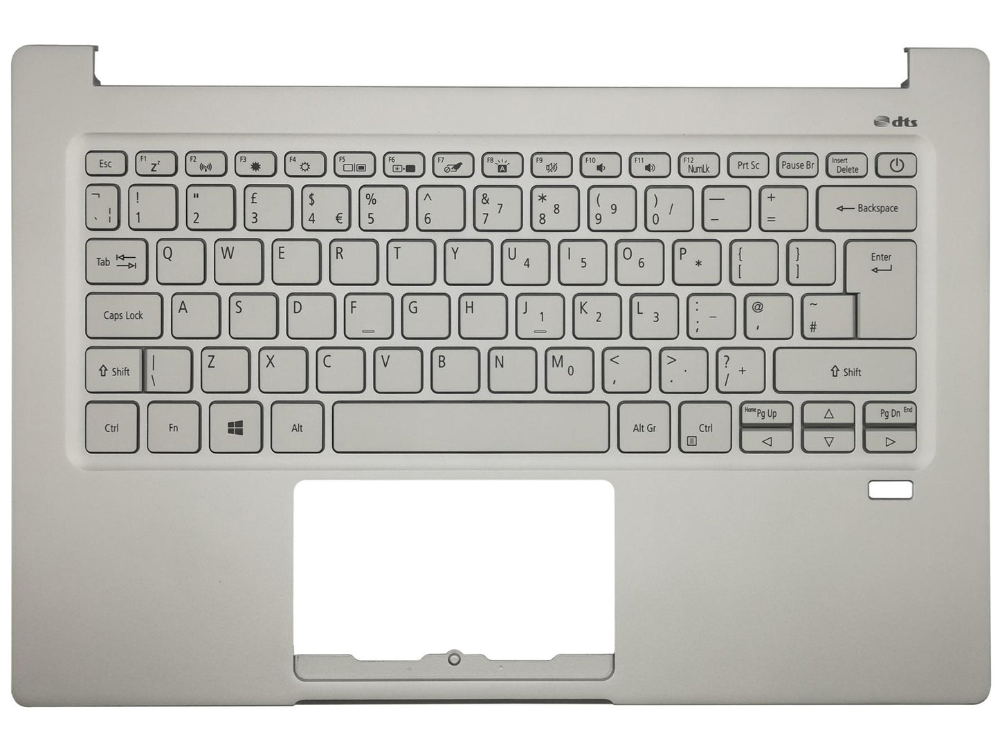 Acer Swift SF314-59 Palmrest Cover Keyboard UK Argent rétroéclairé 6B.A0MN2.013