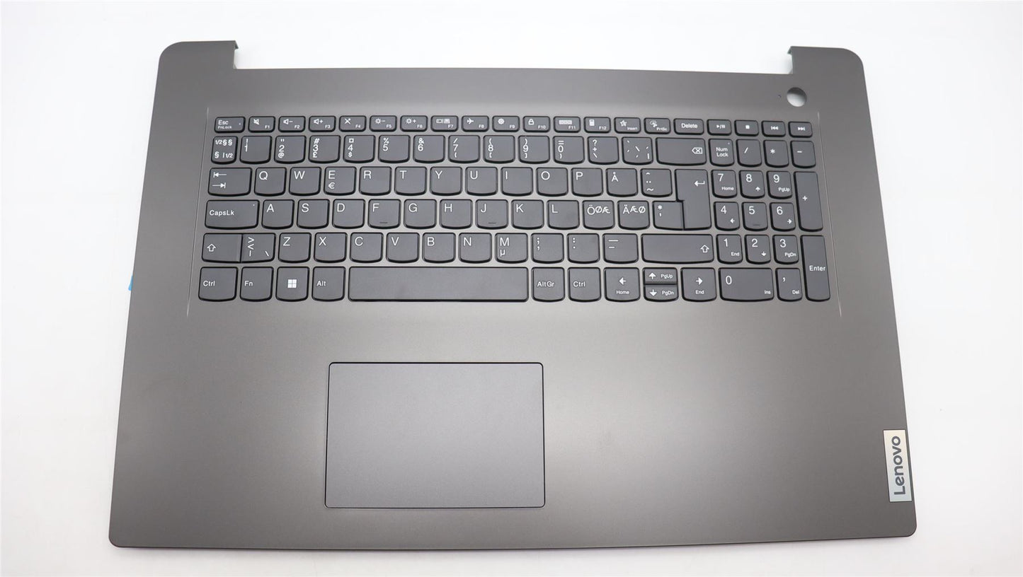 Lenovo V17 G4 IRU Palmrest Cover Touchpad Keyboard Nordic Iron Grey 5CB1L74851